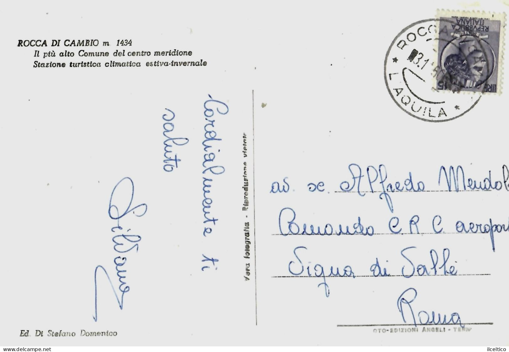 ROCCA DI CAMBIO - VIA  DUCA DEGLI  ABRUZZI - 1959 - L'Aquila