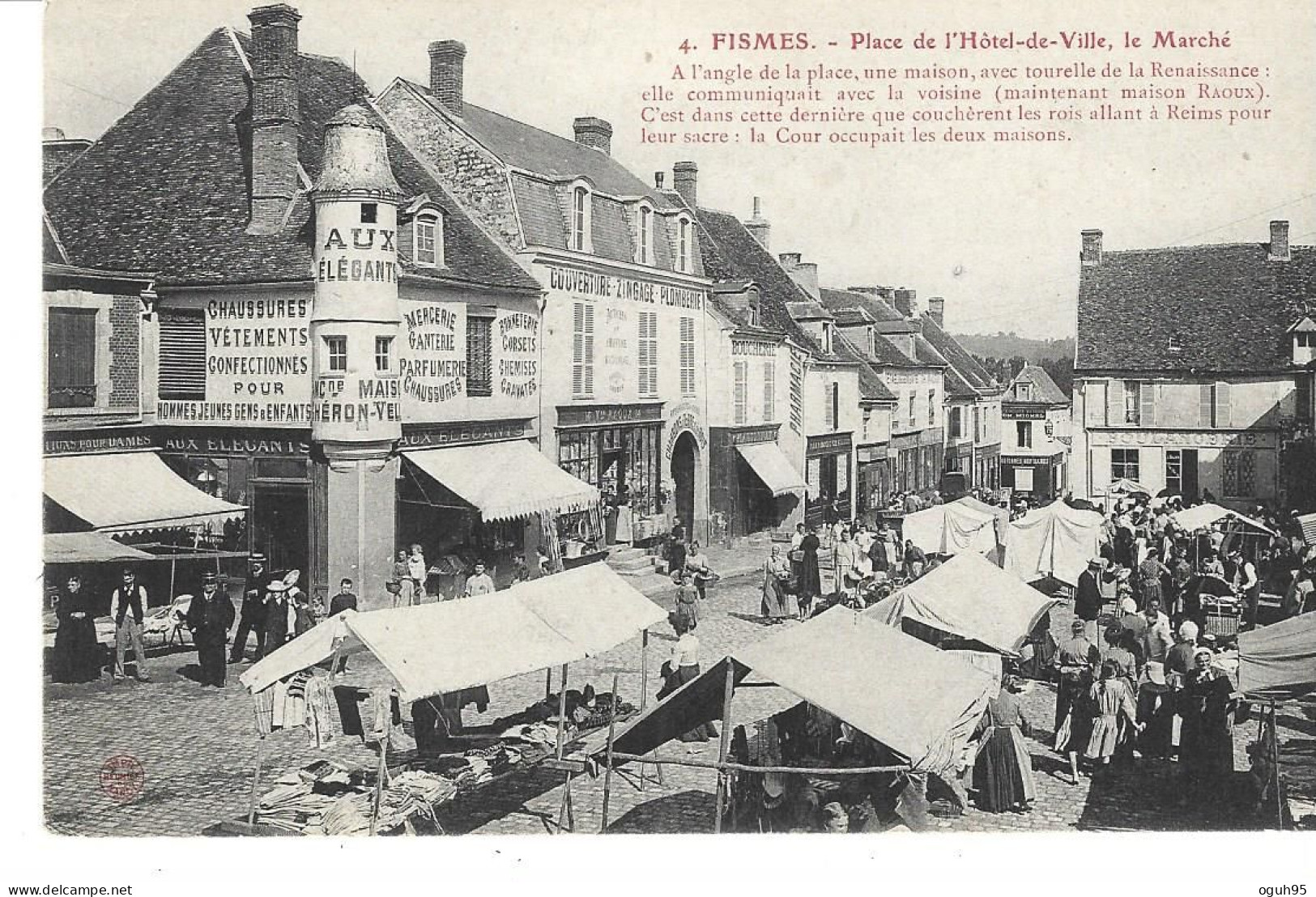 51 - FISMES - Place De L'Hôtel De Ville - La Marché  (très Animé) - Fismes