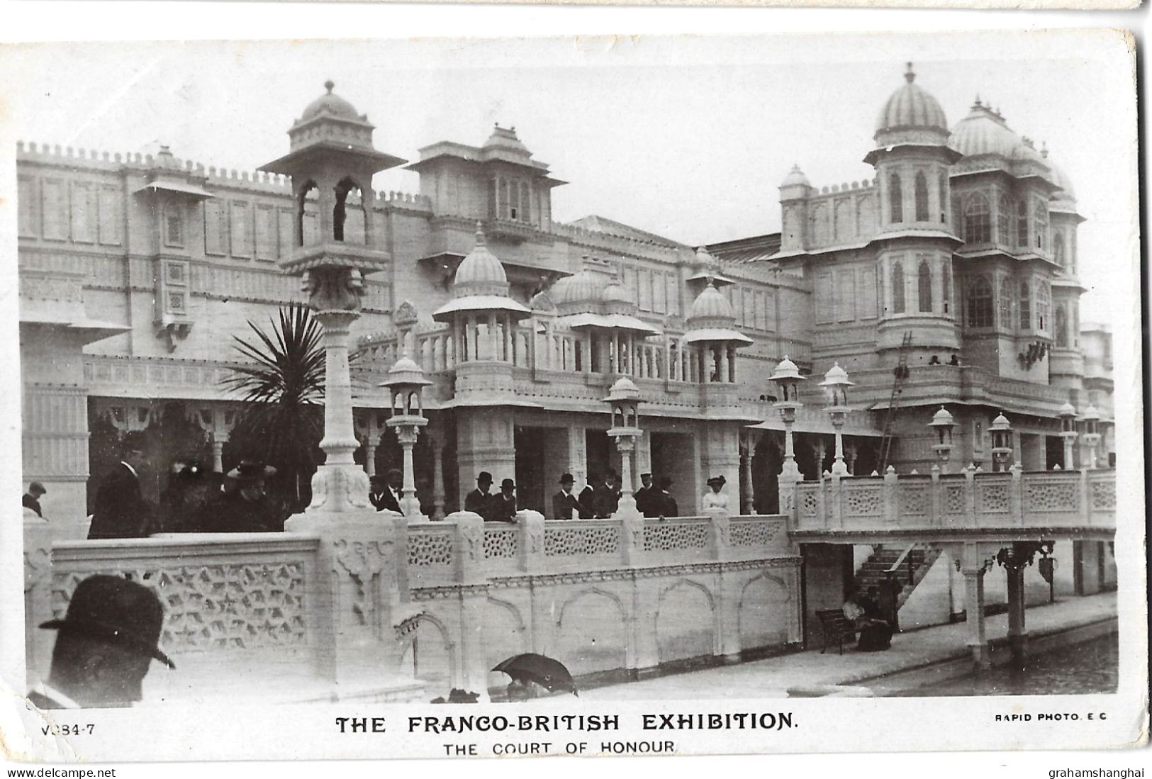 4 postcards lot UK London Franco-British Exhibition 1908 various views all posted