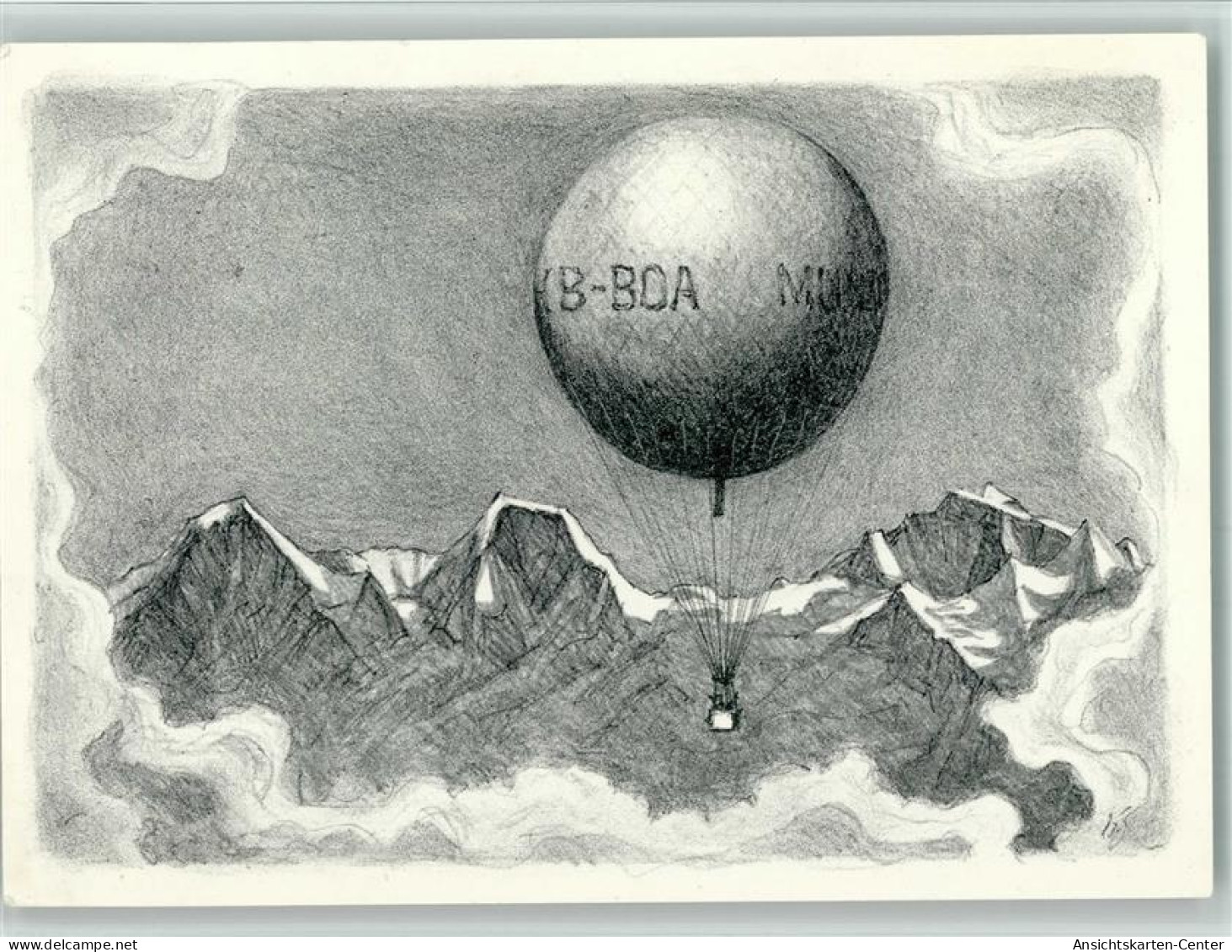13203006 - Ballonpost Aufstieg HB Boa - Postkarte Der - Fesselballons