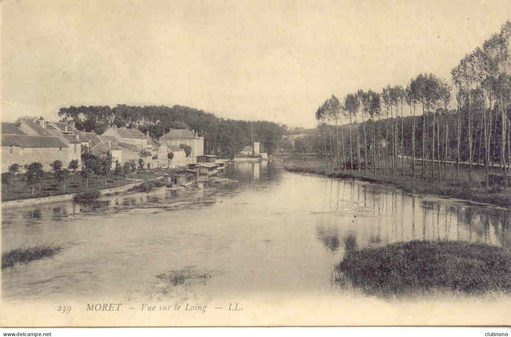 CPA -MORET SUR LOING - VUE SUR LE LOING (TRES BEAU CLICHE) - Moret Sur Loing