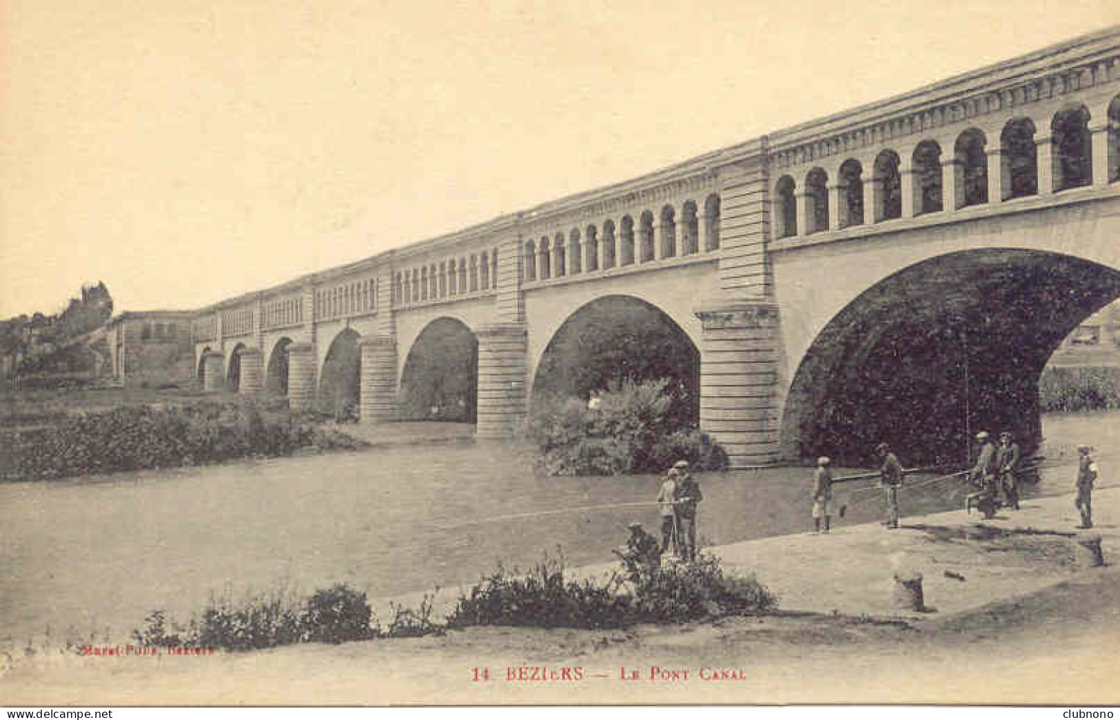 CPA - BEZIERS - LE PONT-CANAL (ANIME) - Beziers