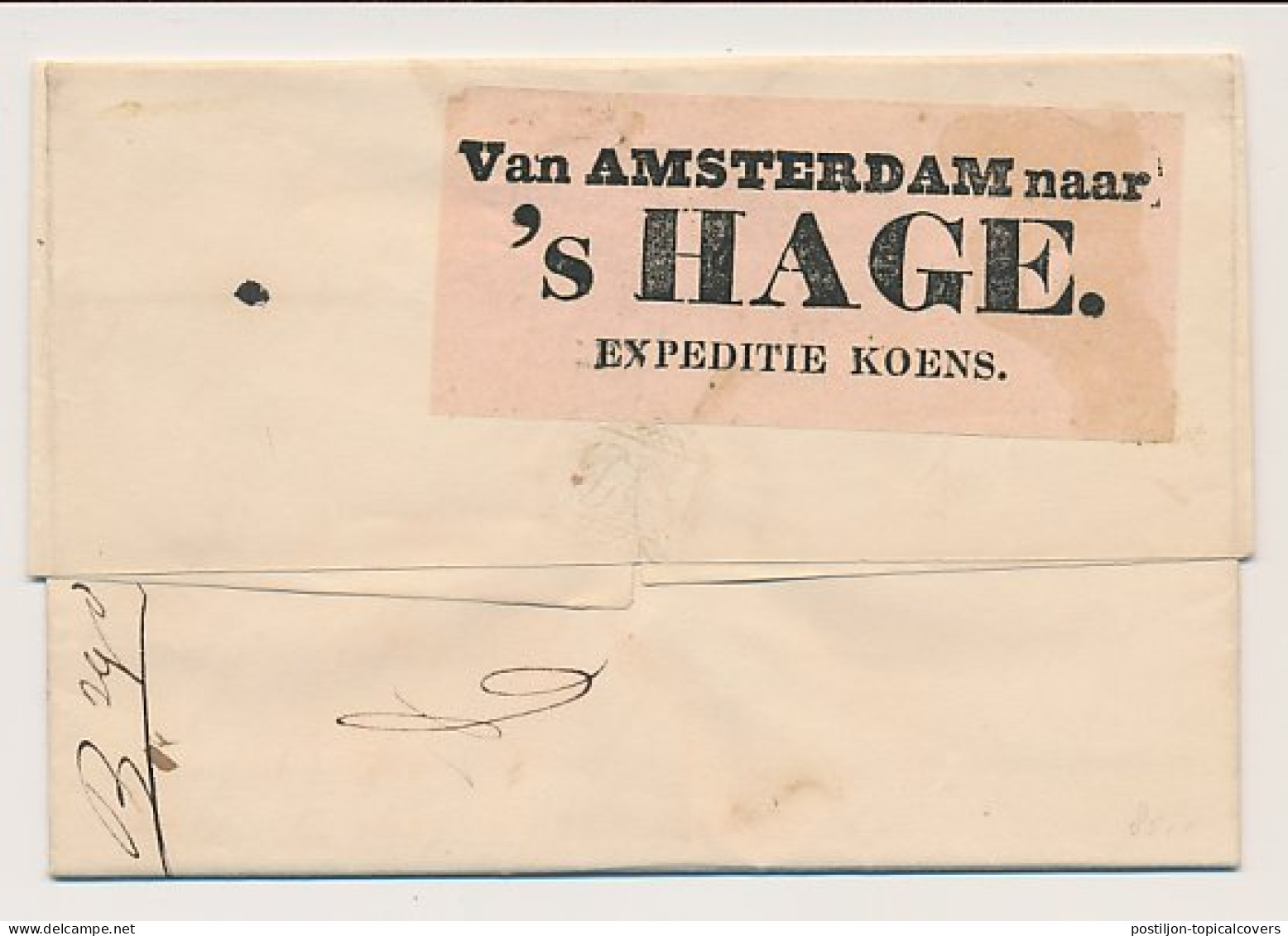 Amsterdam - Den Haag 1848 - Expeditie Koens - ...-1852 Prephilately