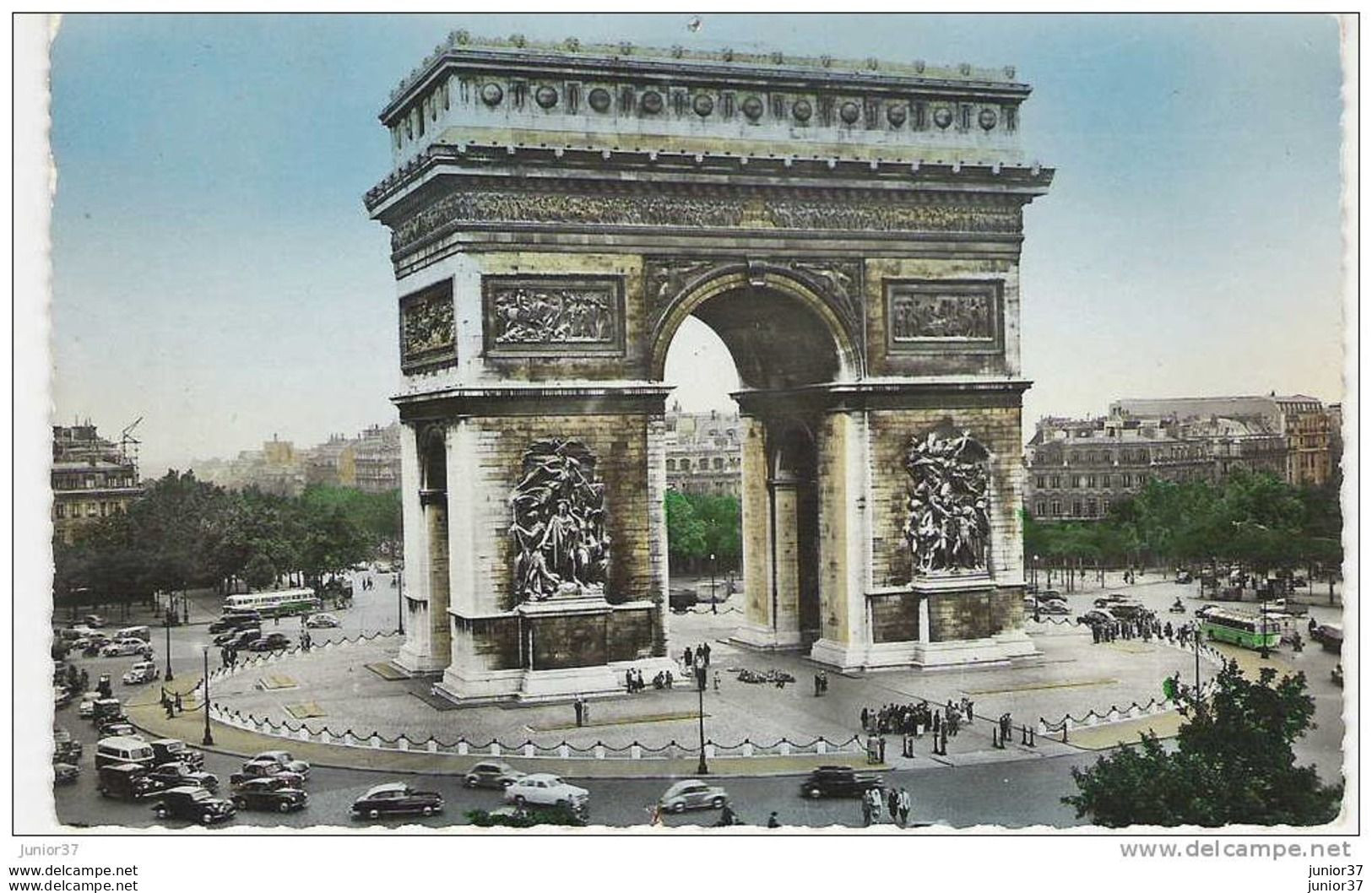 3 Cartes Paris, L'Arc De Triomphe De L'Etoile, L'Avenue Foch, Voitures, Automobile, Bus, - Triumphbogen