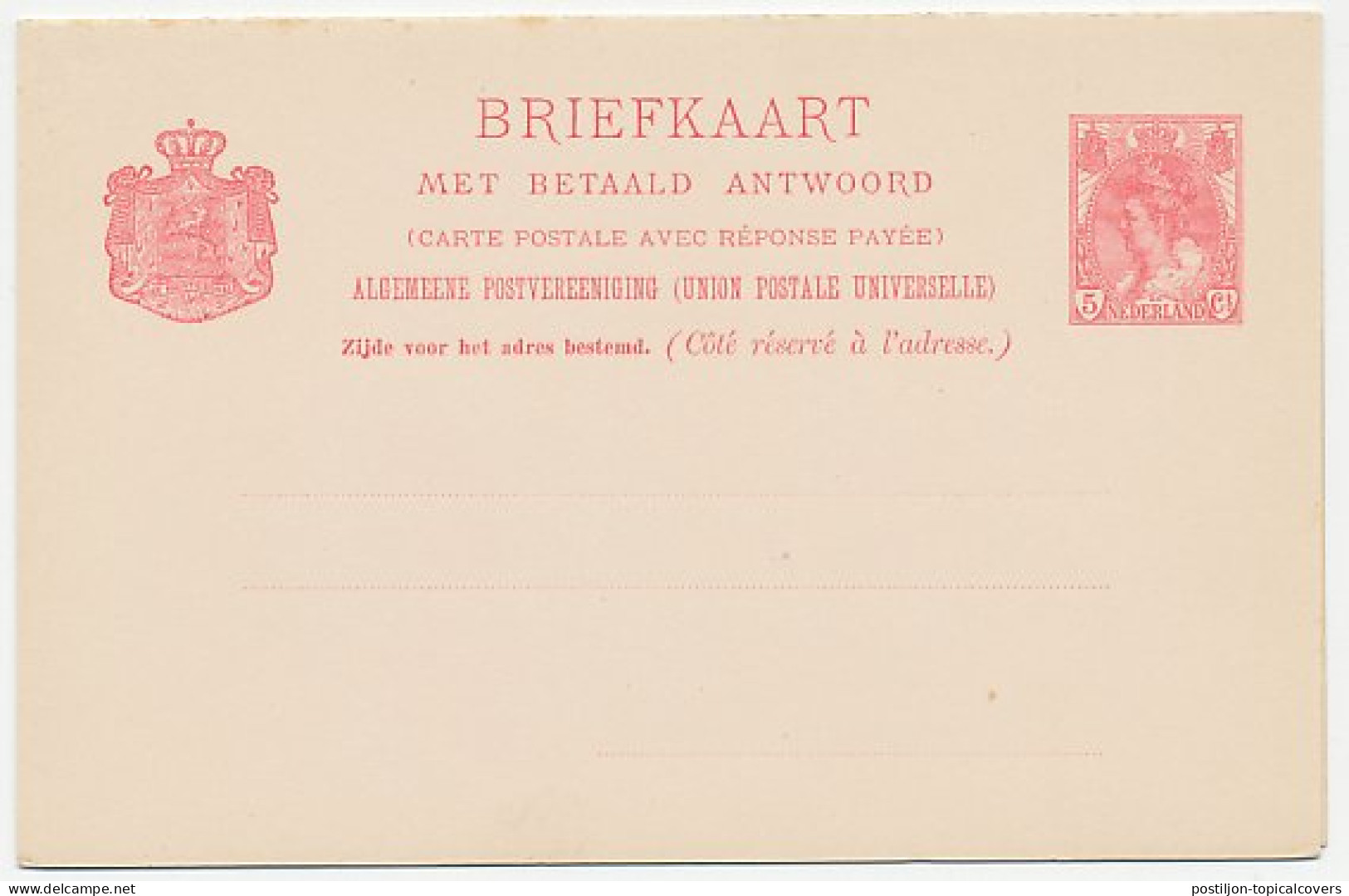 Briefkaart G. 54 A - Postwaardestukken