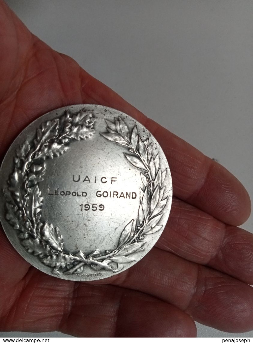 Medaille Uaicf Leopold Goirand 1959 Diamètre 5 Cm - Professionali / Di Società