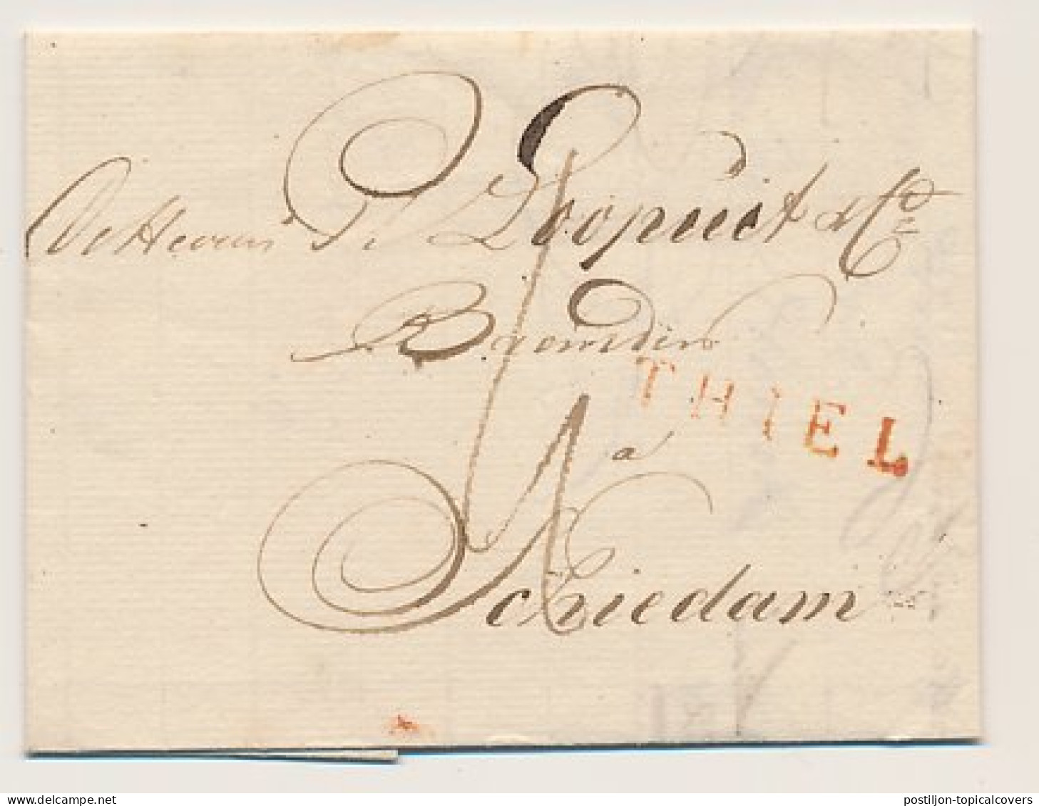 THIEL - Schiedam 1822 - Lakzegel - ...-1852 Prephilately