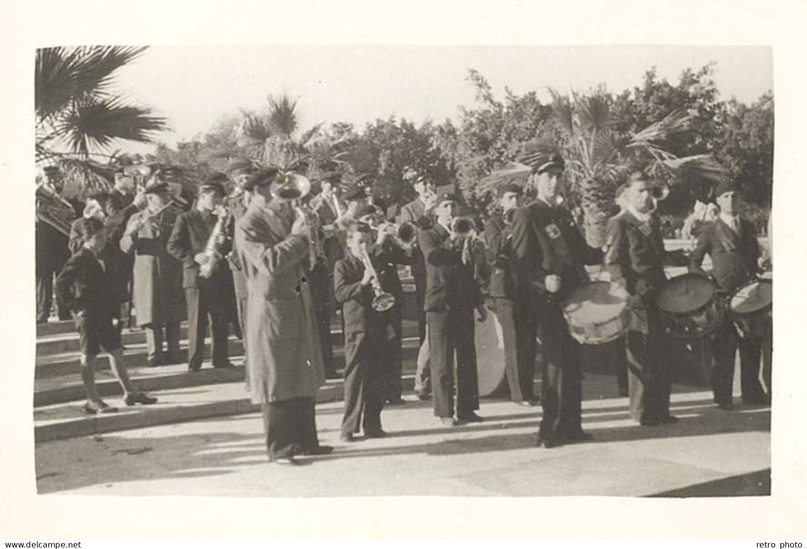 Photo Défilé De Soldats, Fanfare ( Algérie Ou Maroc ) - Krieg, Militär