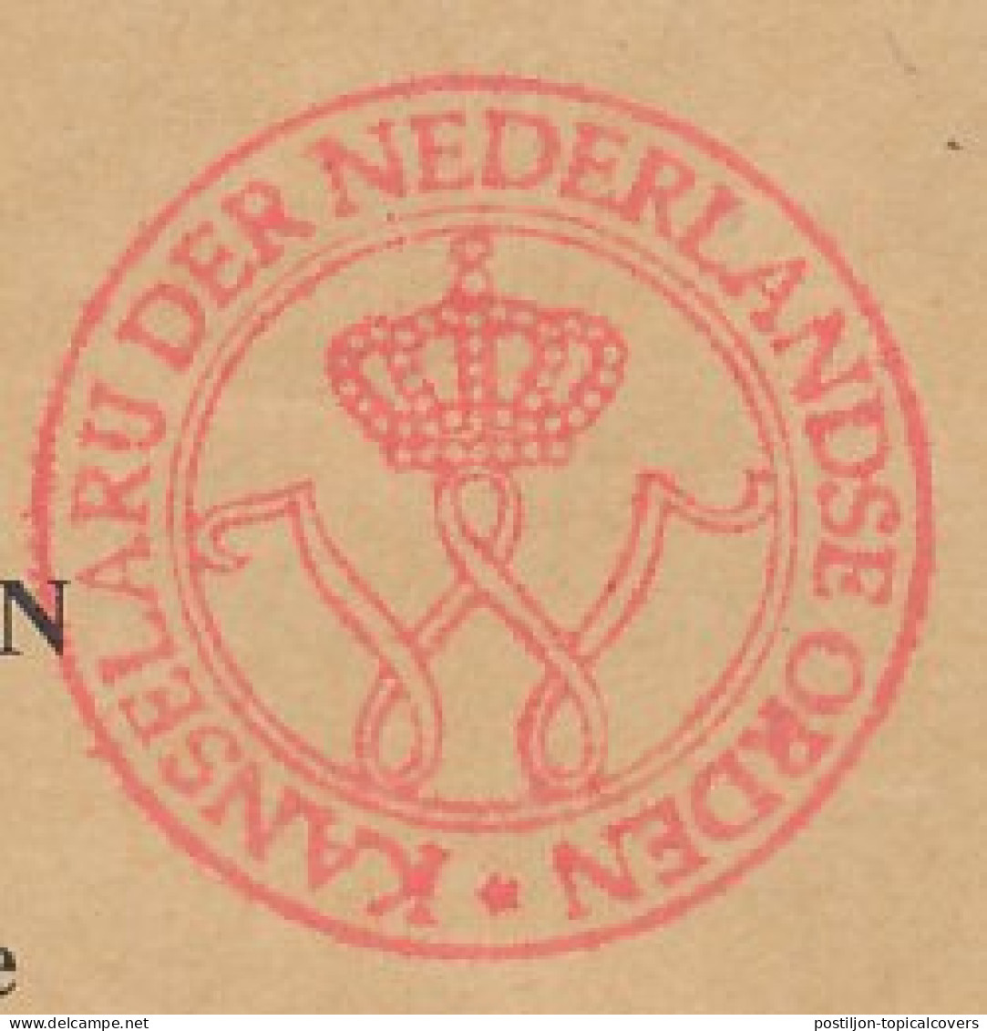 Meter Cover Netherlands 1996 Chancellery Of The Dutch Orders - The Hague - Altri & Non Classificati