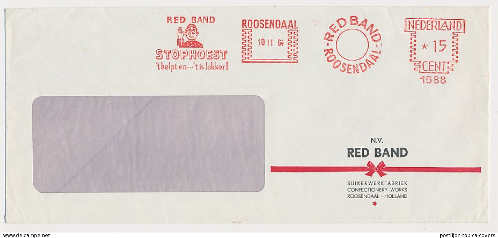 Meter Cover Netherlands 1964 Candy - Stophoest - Stop Coughing - Roosendaal - Levensmiddelen