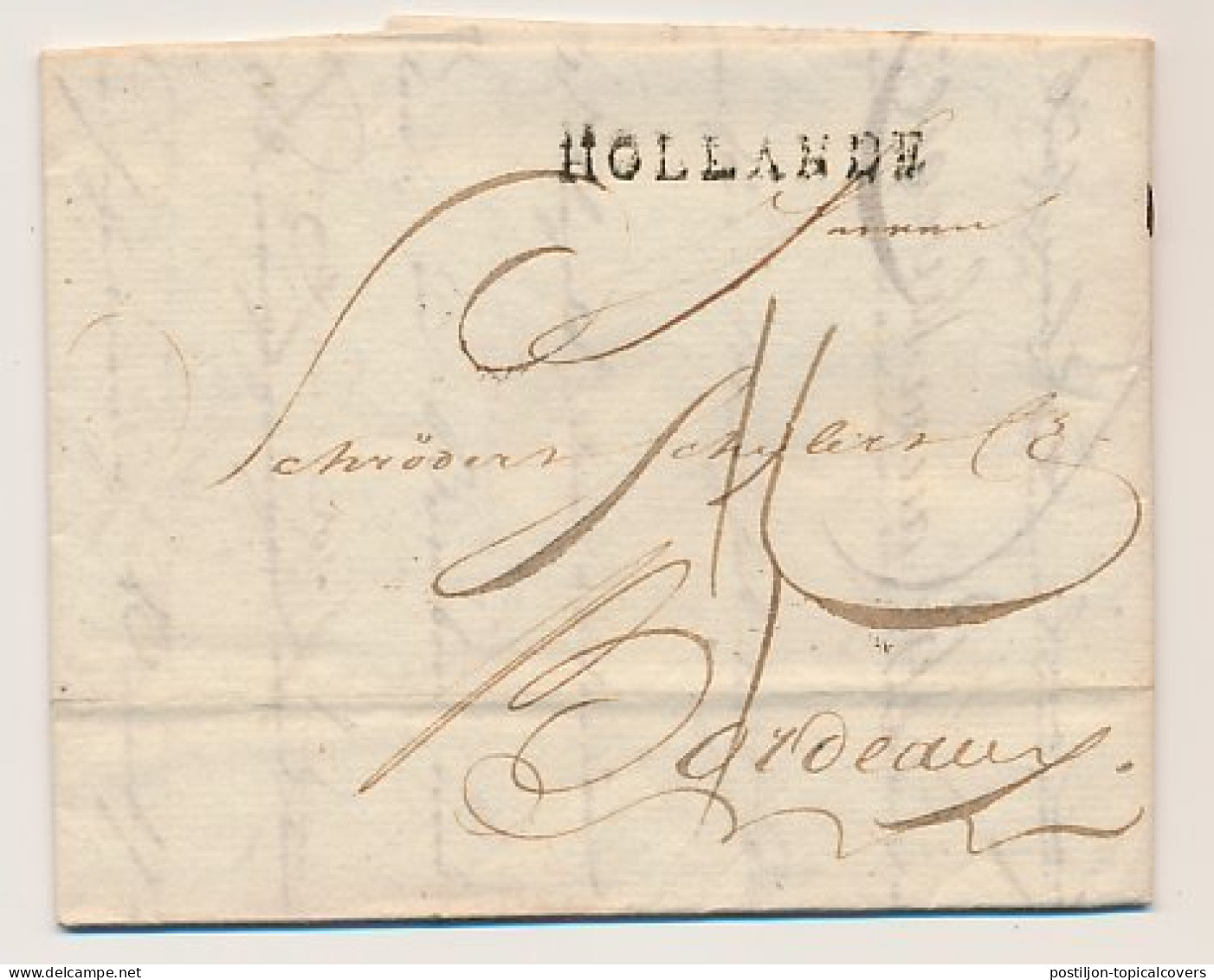 Amsterdam - Bordeaux Frankrijk 1803 - Hollande - ...-1852 Préphilatélie