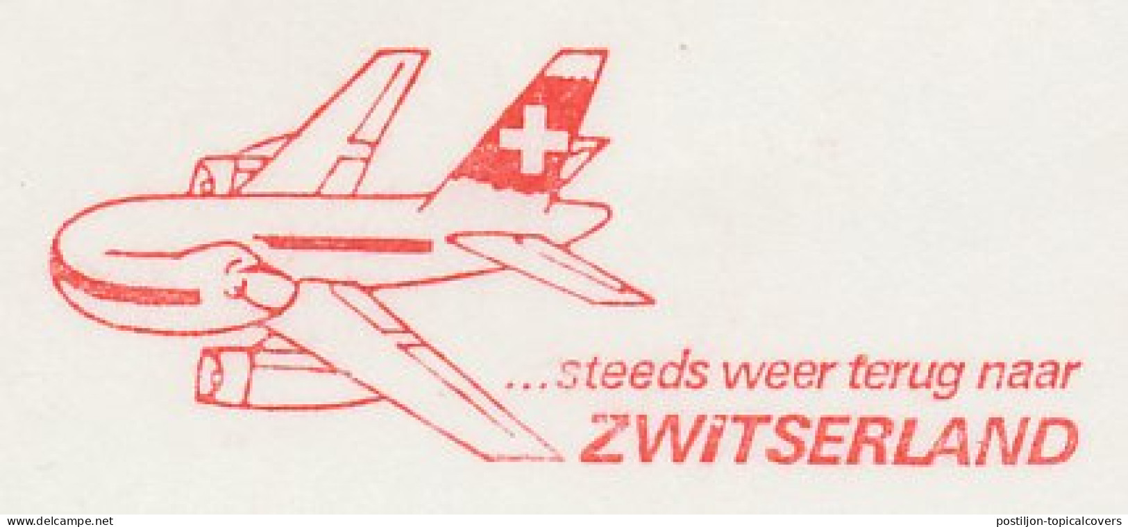 Meter Cut Netherlands 1979 Airplane - Switzerland - Flugzeuge