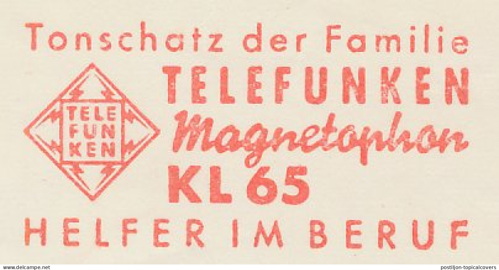 Meter Cut Germany 1959 Tape Recorder - Telefunken - Magnetophon - Música