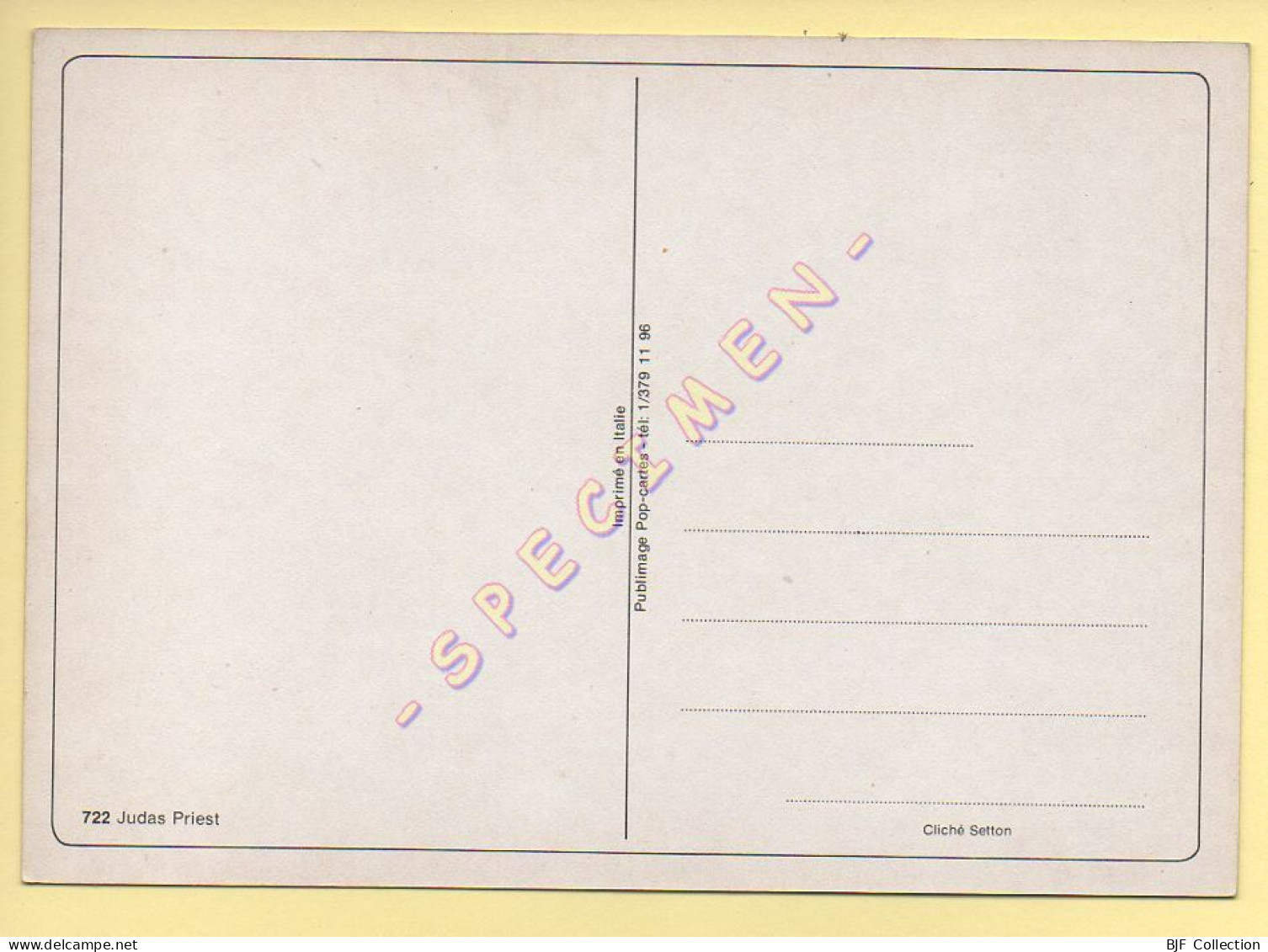 JUDAS PRIEST – Carte Format 17 X 12 Cm (voir Scan Recto/verso) - Zangers En Musicus