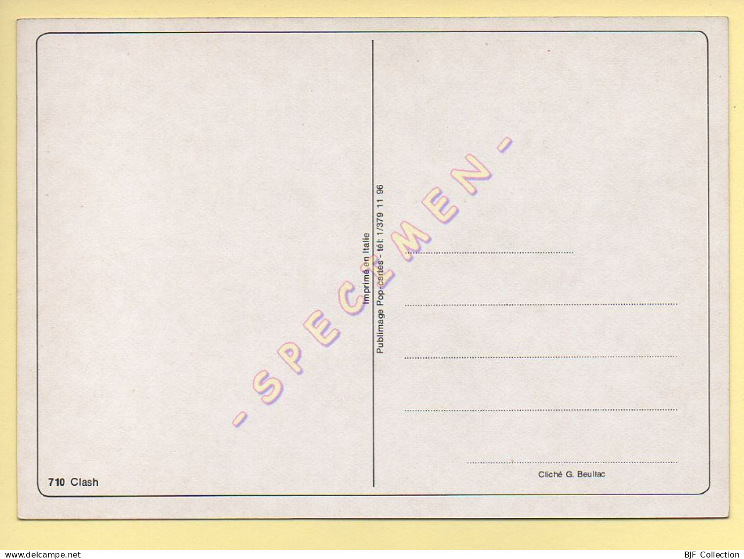 CLASH – Carte Format 17 X 12 Cm (voir Scan Recto/verso) - Zangers En Musicus