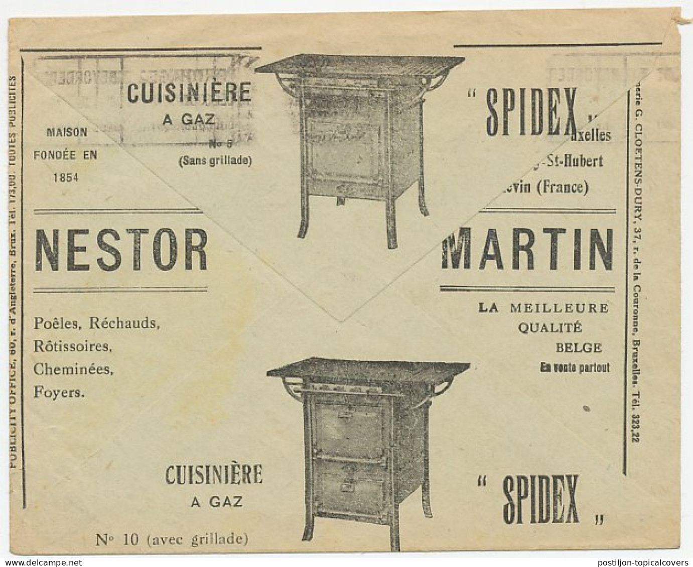 Postal Cheque Cover Belgium 1927 Furniture - Non Classificati