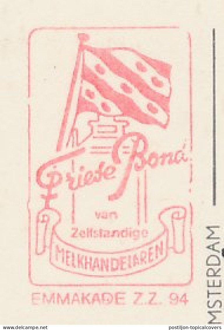Meter Card Netherlands 1973 Frisian Association Of Milk Traders - Leeuwarden - Ernährung