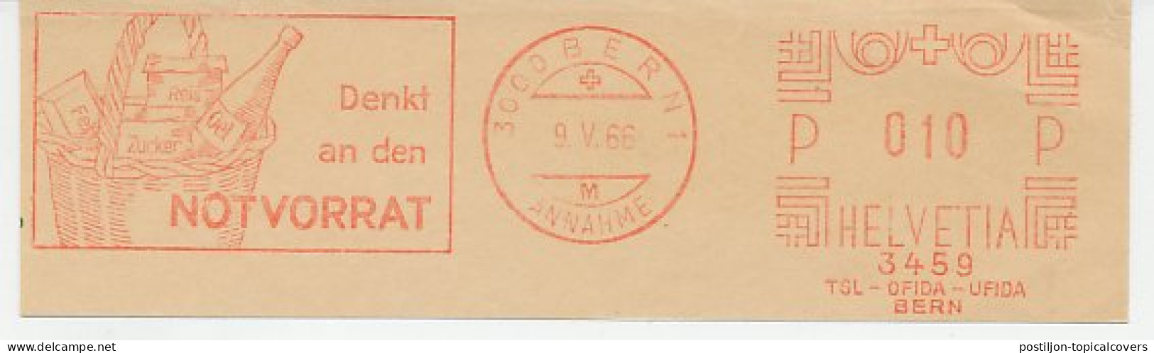Meter Cut Switzerland 1966 Emergency Supply - Alimentation