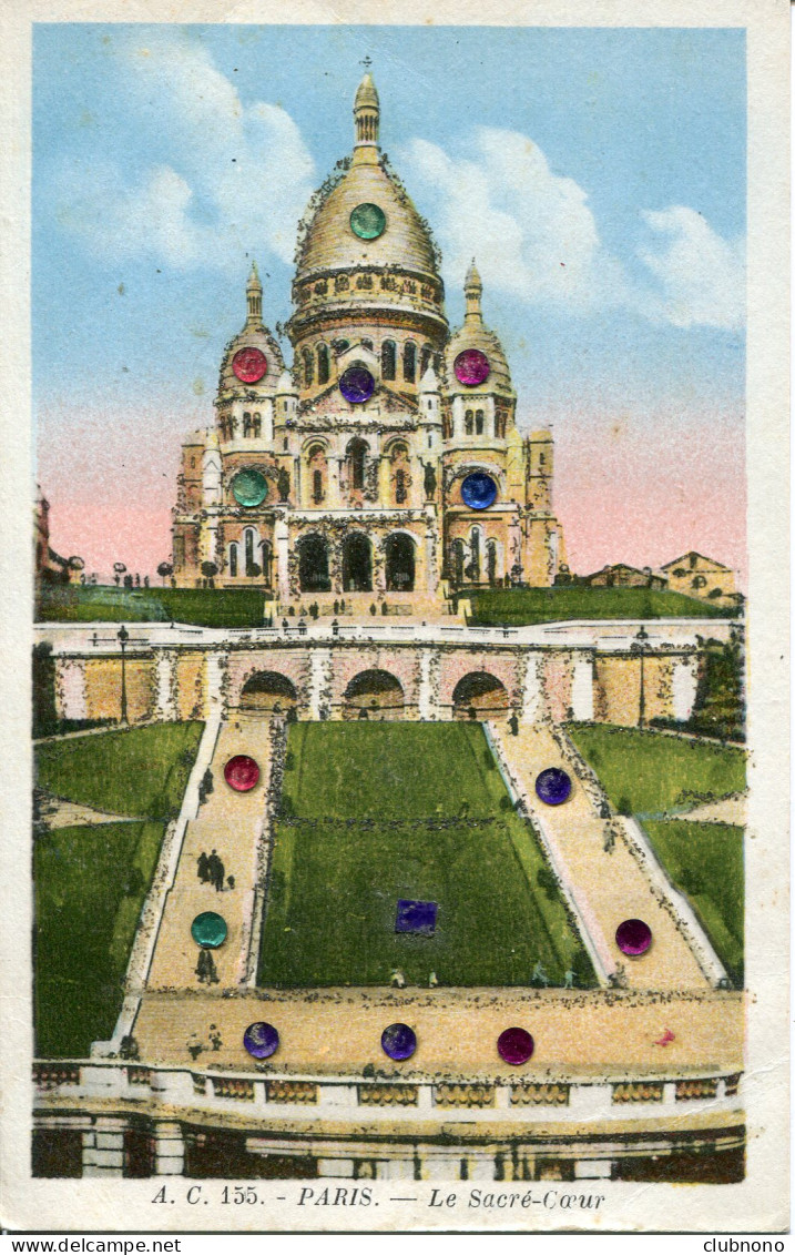 CPA -  PARIS - SACRE-COEUR  (INCRUSTATION DE PIERRES) - Sacré Coeur