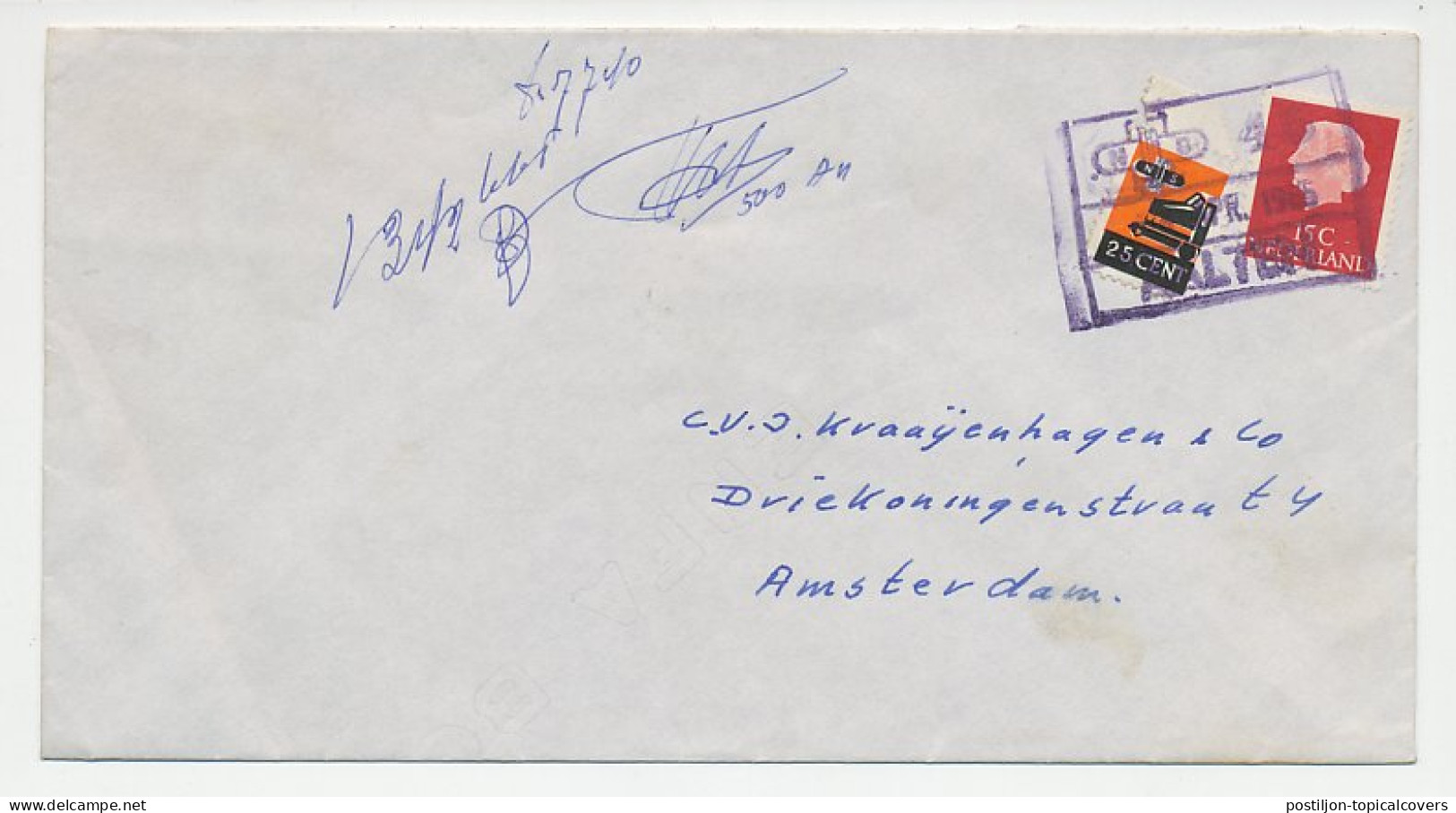 Treinbrief Aalten - Amsterdam 1965 - Ohne Zuordnung