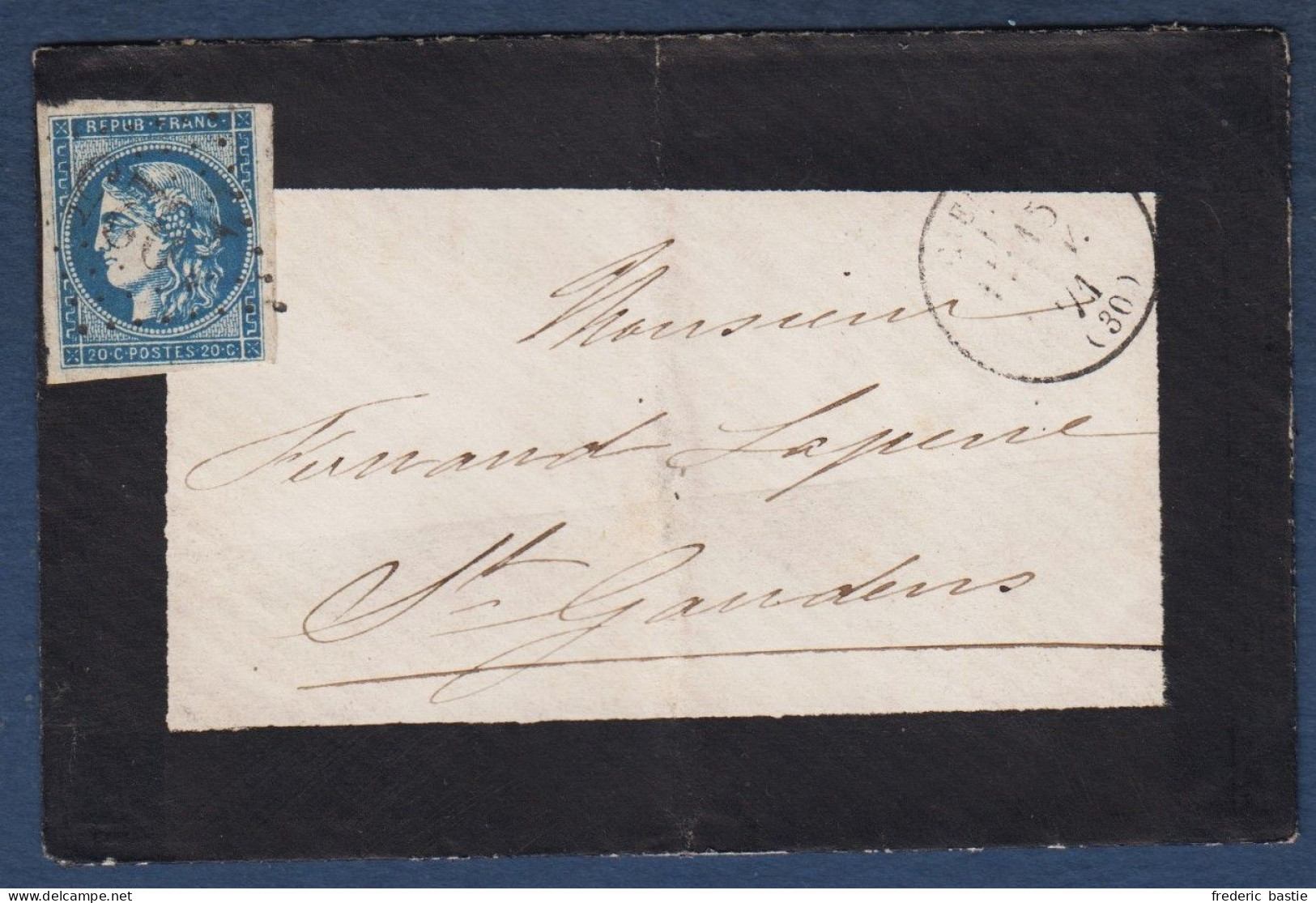 Bordeaux N° 45C  Oblit. GC 1025 ( Cierp ) Sur Enveloppe - 1870 Ausgabe Bordeaux