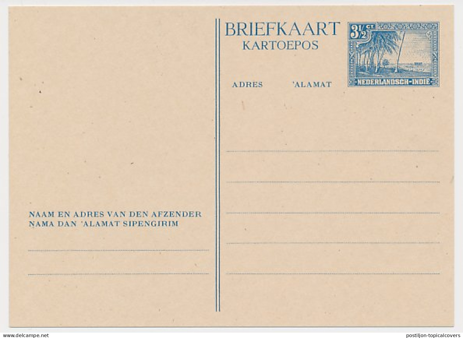 Ned. Indie Briefkaart G. 75 B  - Niederländisch-Indien