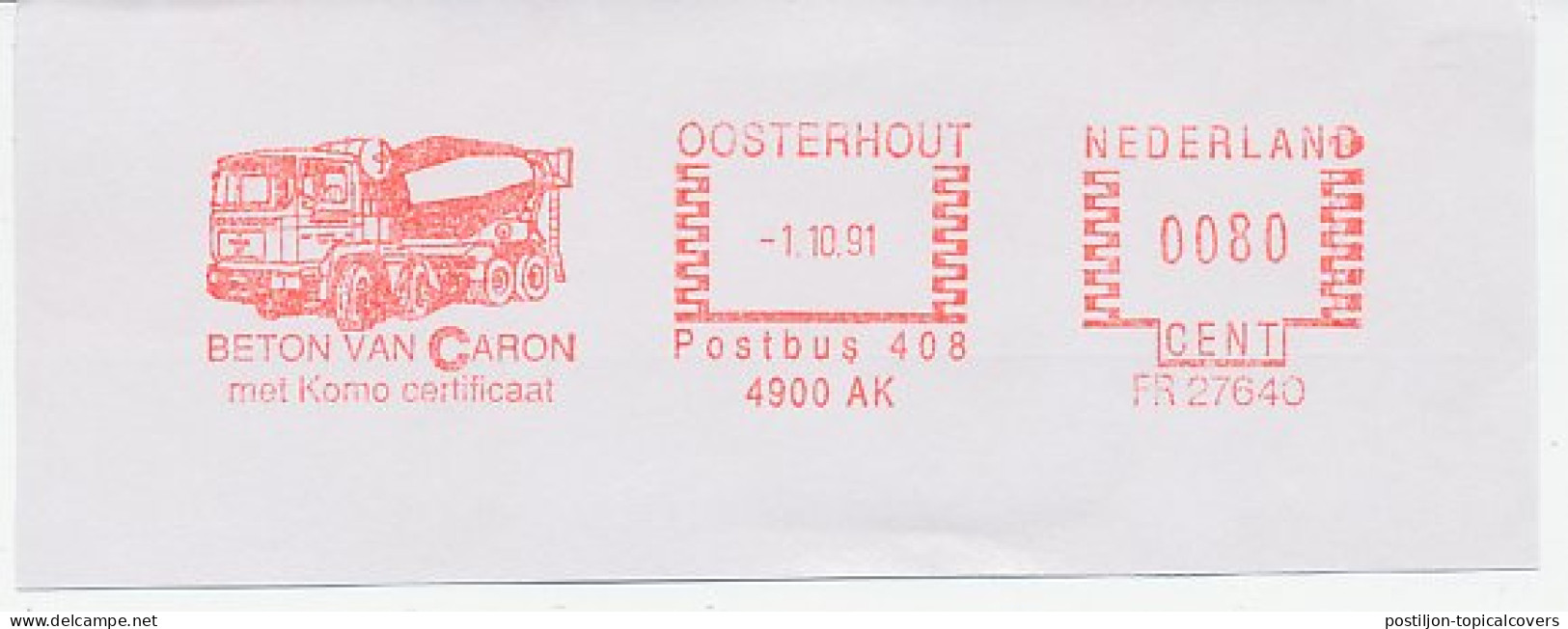 Meter Cut Netherlands 1991 Concrete Truck - Sonstige & Ohne Zuordnung