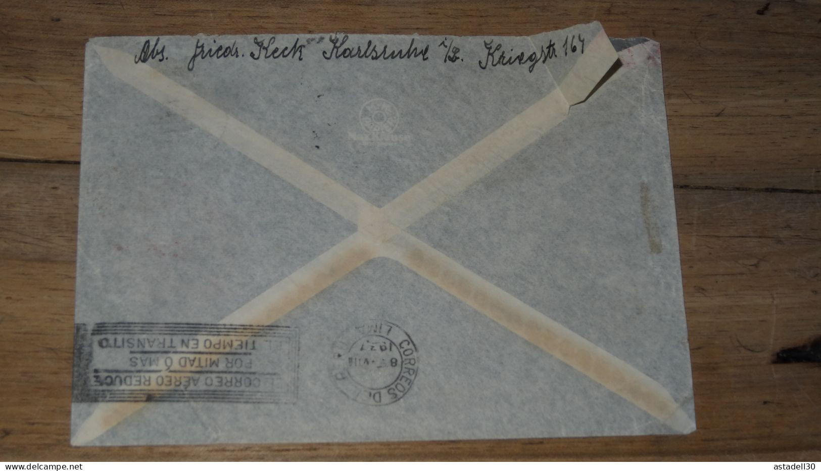 Enveloppe DEUTSCHLAND, LUFTPOST 1937, Karlsruhe  ......... Boite1 ..... 240424-231 - Lettres & Documents