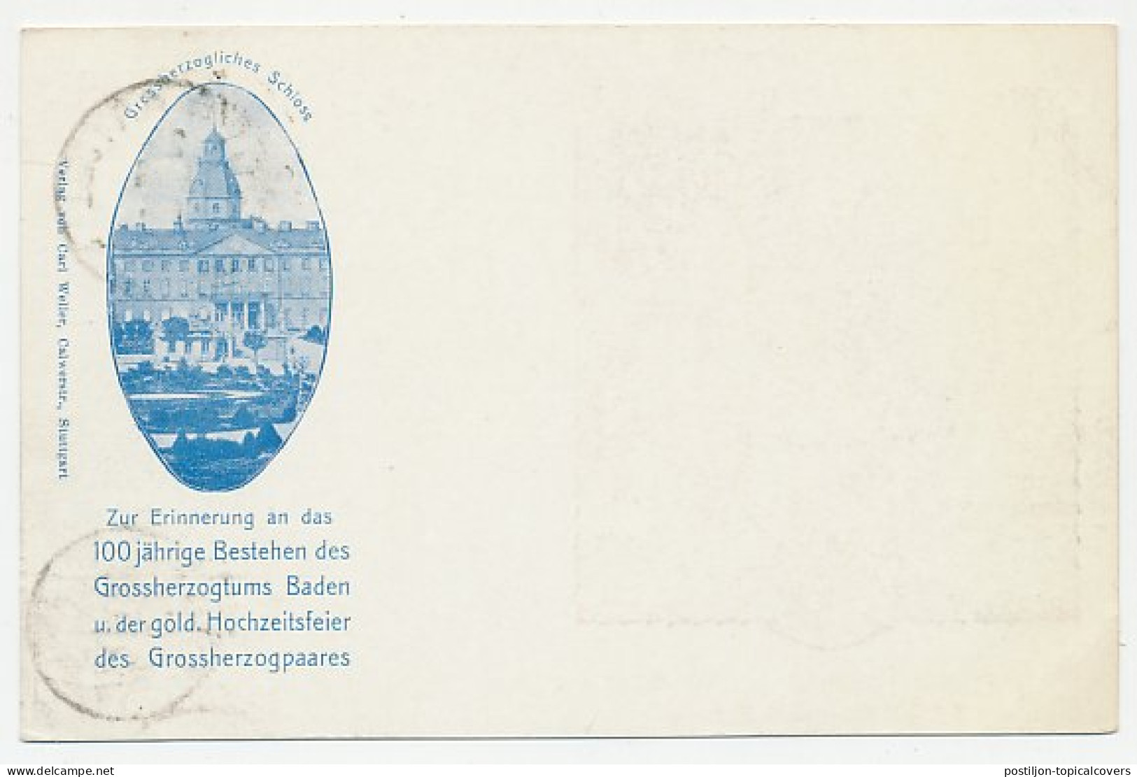 Postal Stationery Germany 1906 100th Anniversary Grand Duchy Of Baden - Stamps - Other & Unclassified