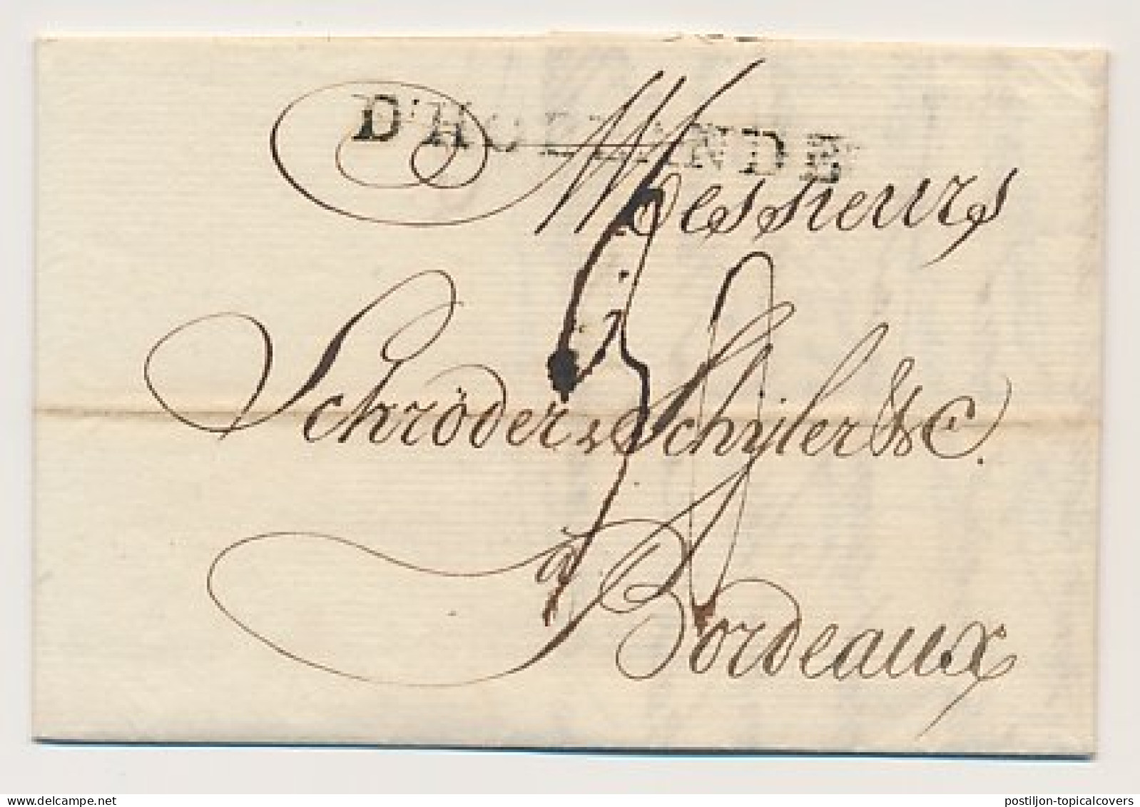 Amsterdam - Bordeaux Frankrijk 1797 - D Hollande - ...-1852 Prephilately