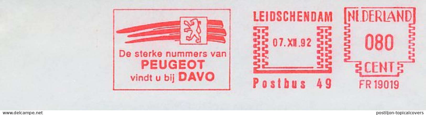 Meter Cut Netherlands 1980 Car - Peugeot - Lion - Voitures