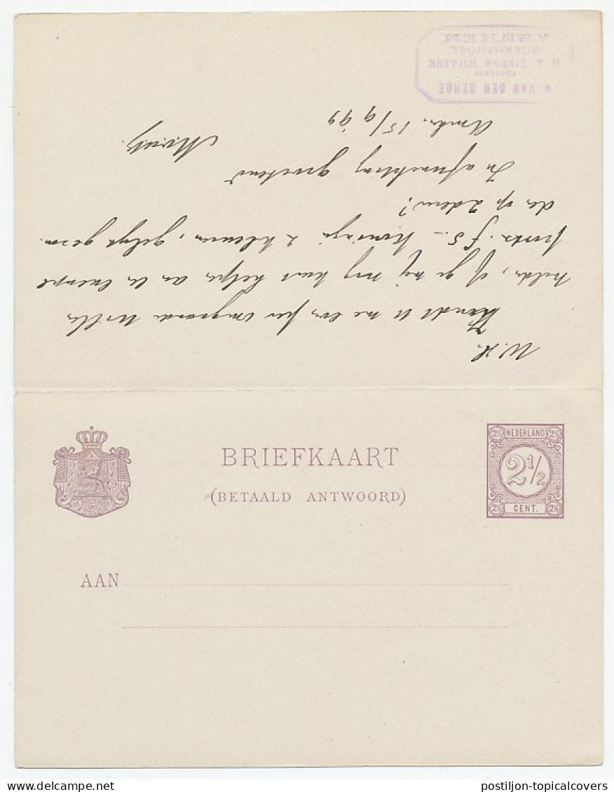 Briefkaart G. 24 Arnhem - Amsterdam 1899 - Postwaardestukken