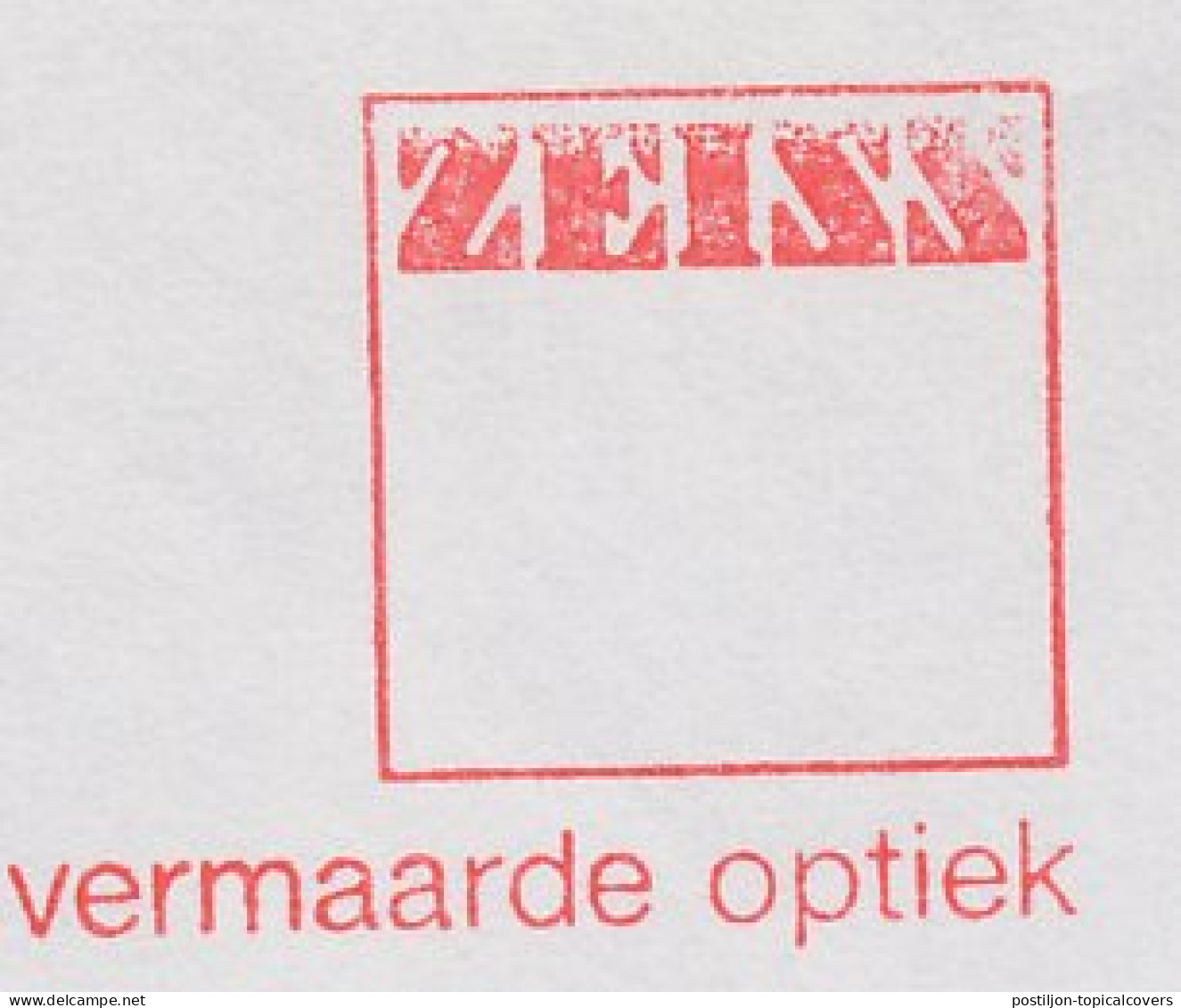 Meter Cover Netherlands 1986 Zeiss Optics - Otros & Sin Clasificación