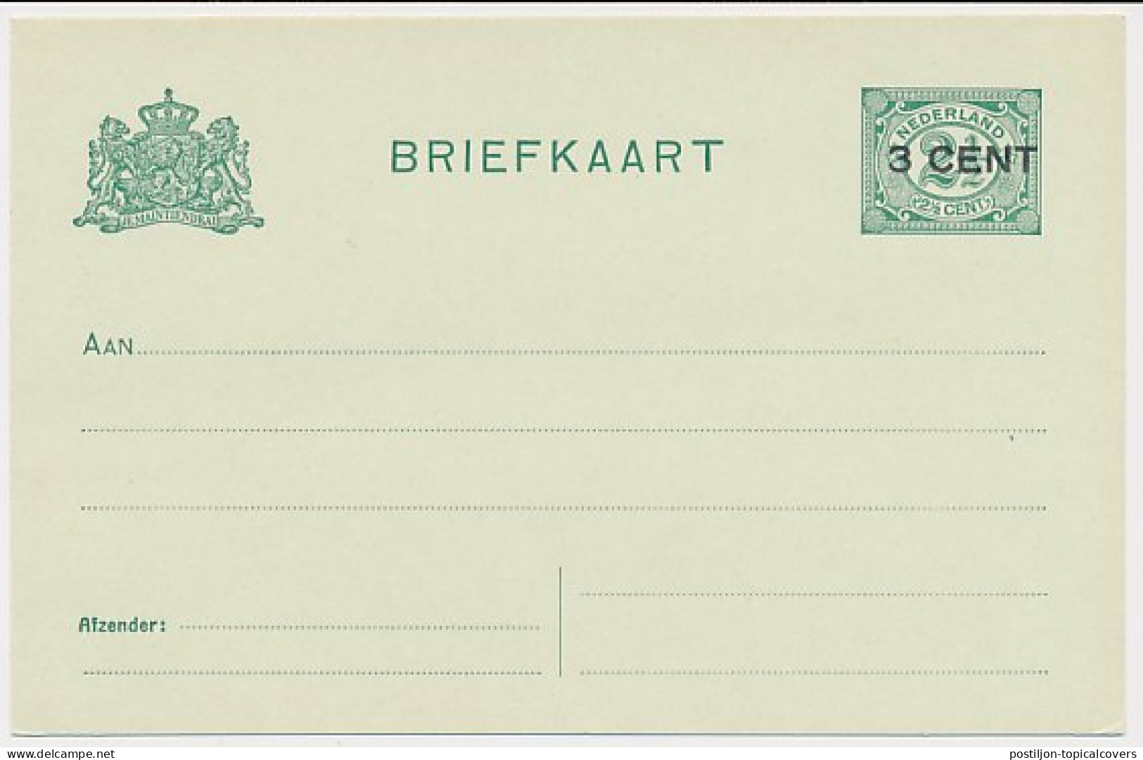 Briefkaart G. 96 A II - Postwaardestukken
