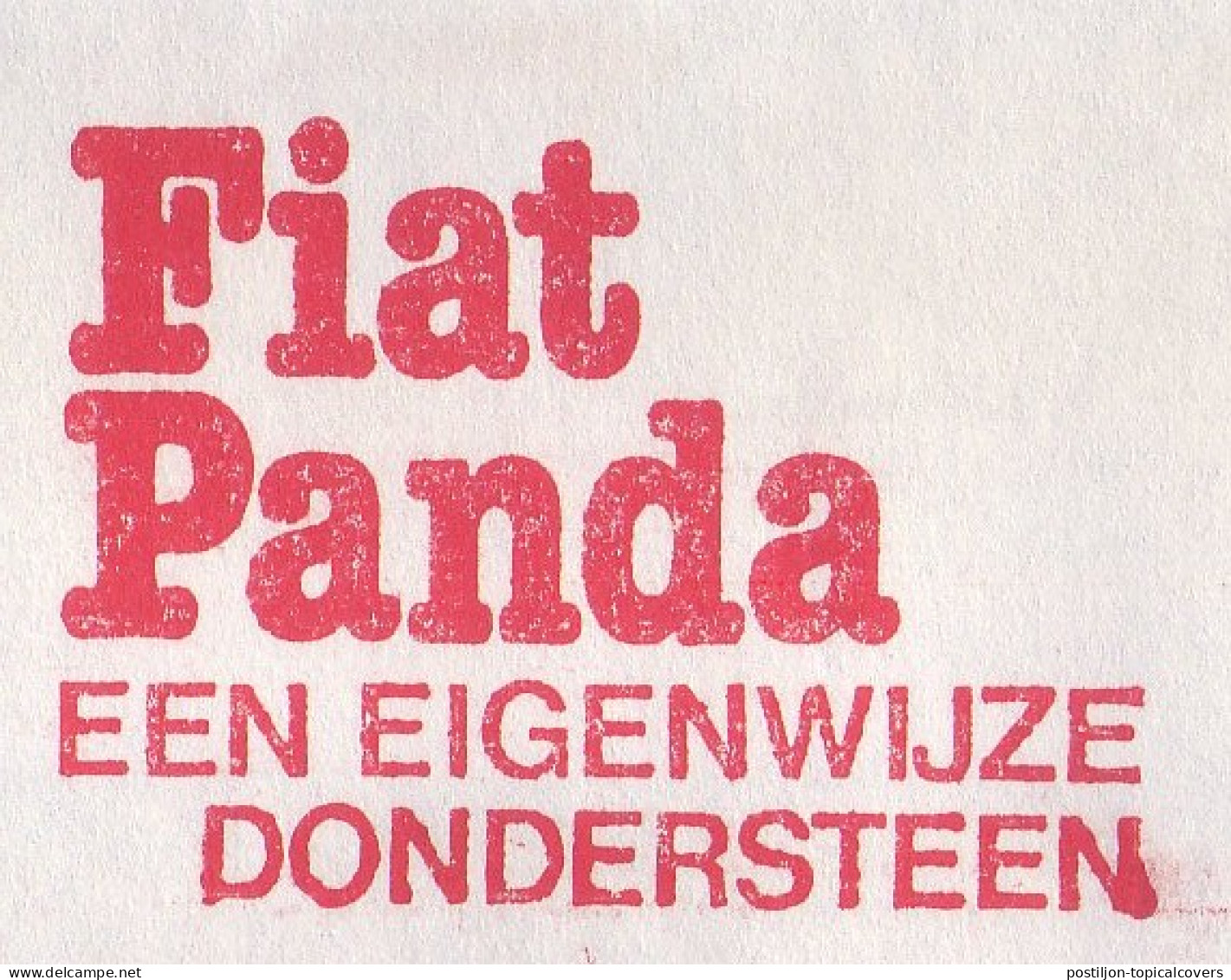 Meter Cover Netherlands 1982 Car - Fiat Panda - Voitures