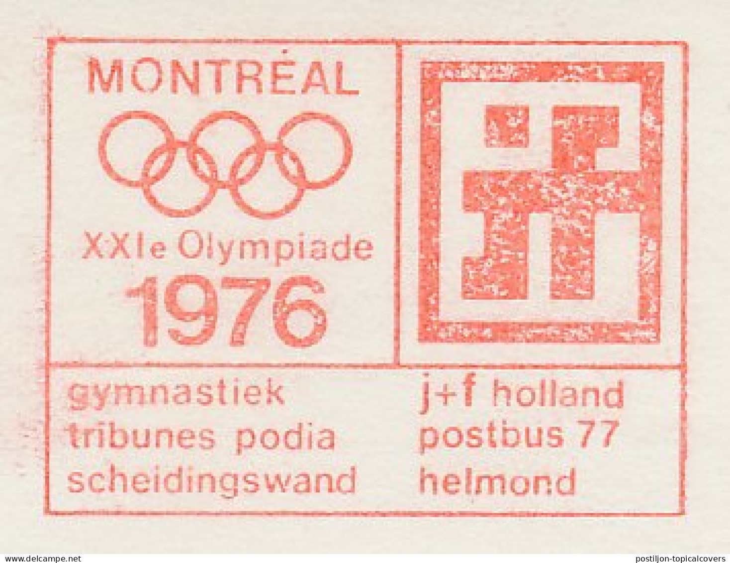 Meter Cut Netherlands 1980 Olympic Games Montreal 1976 - Andere & Zonder Classificatie