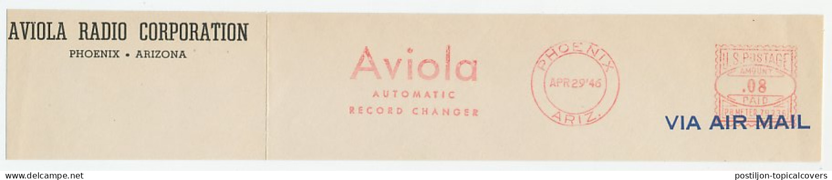 Meter Top Cut USA 1946 Record Changer - Aviola - Ohne Zuordnung