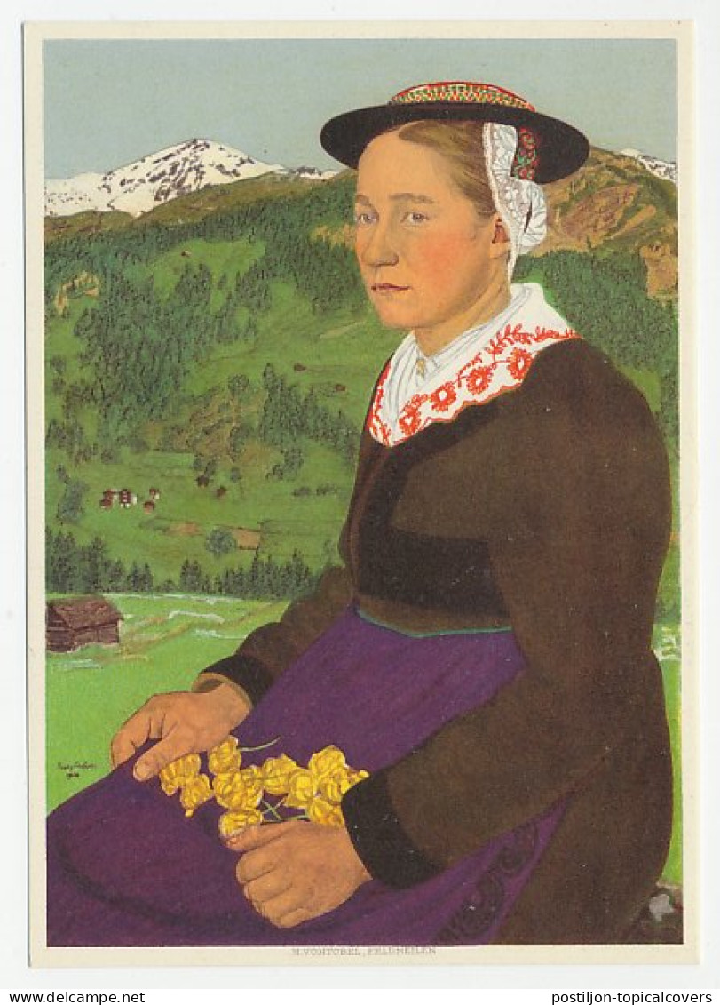 Postal Stationery Switzerland 1933 Costume - Gandria Ticino - Costumes
