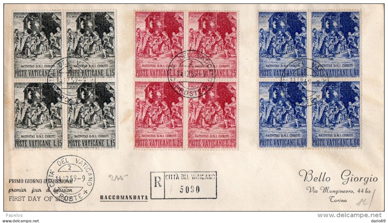 1959 LETTERA - Storia Postale