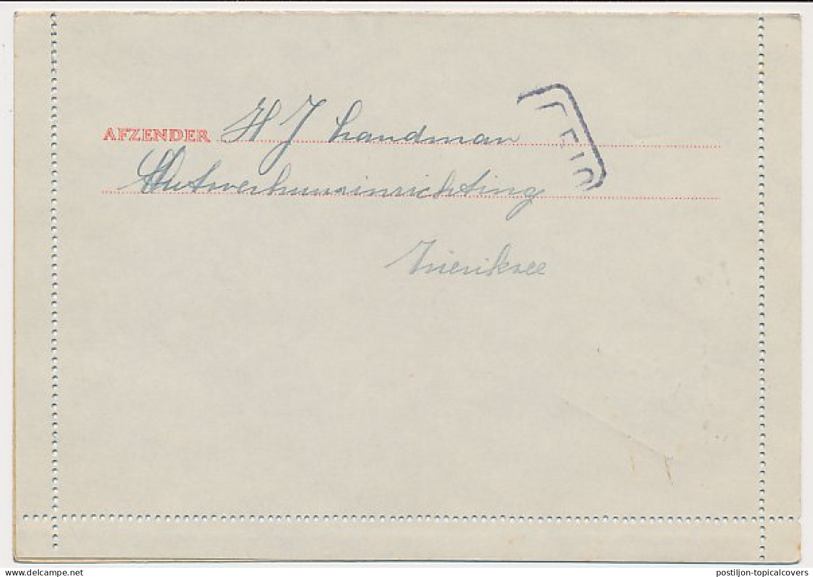 Treinblokstempel : Burgh - Steenbergen I 1930 ( Zierikzee ) - Non Classés