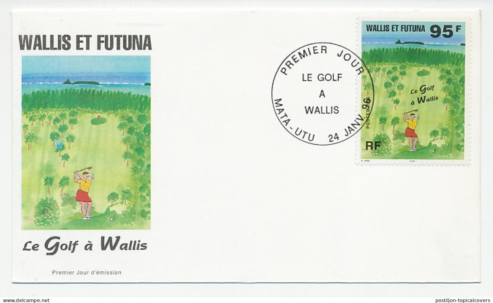 Cover / Postmark Wallis And Futuna 1996 Golf - Other & Unclassified