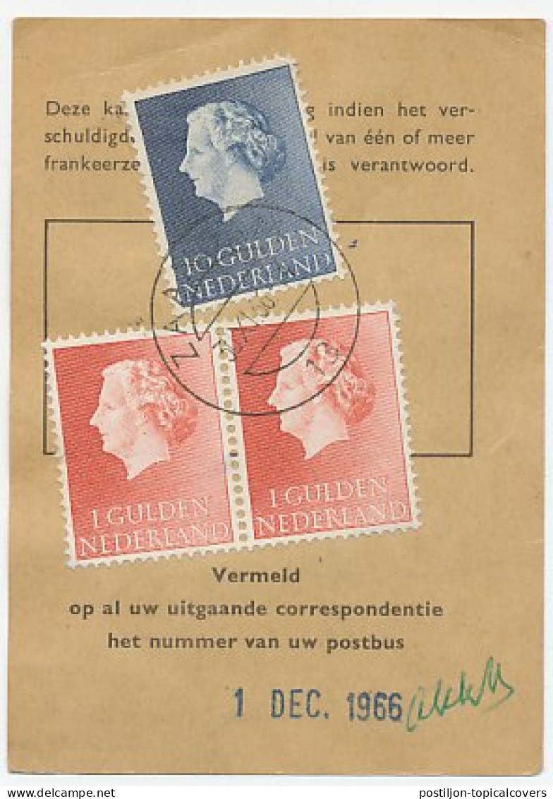 Em. Juliana Postbuskaartje Zaandam 1966 - Ohne Zuordnung