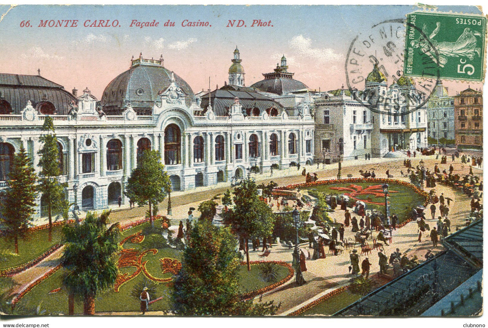 CPA -  MONTE-CARLO - FACADE DU CASINO (1912) SUPERBE - Autres & Non Classés