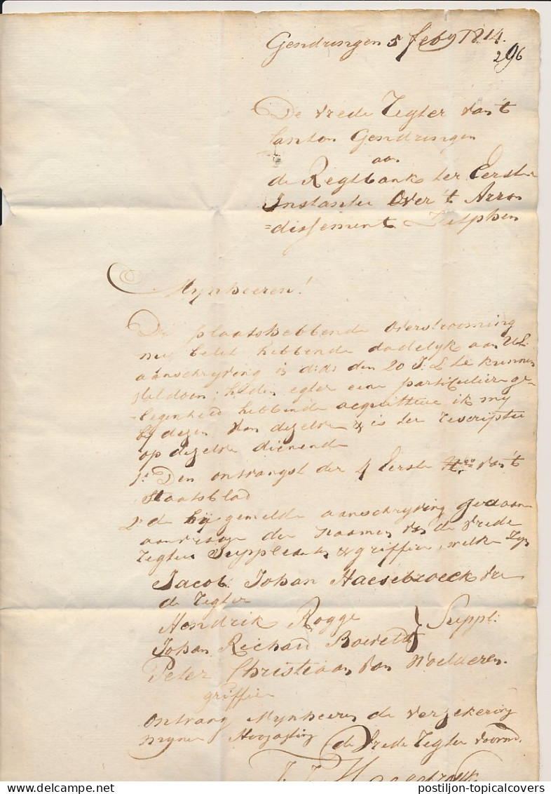 Gendringen - ARNHEM - Zutphen 1814 - ...-1852 Préphilatélie
