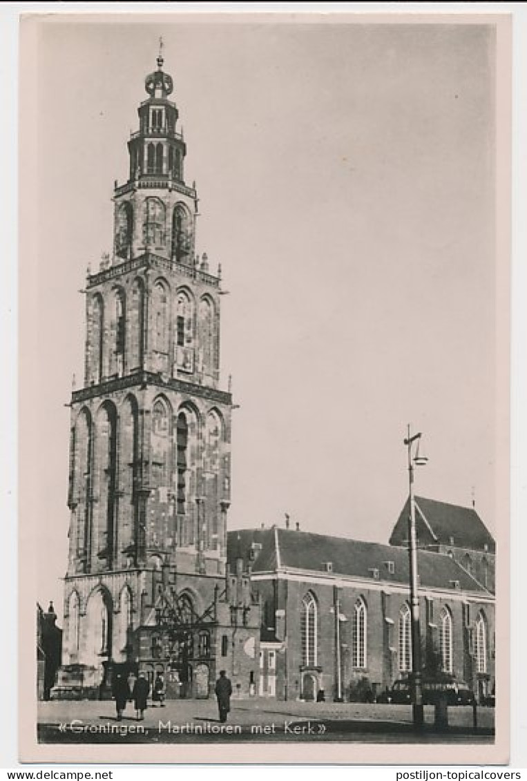 Treinblokstempel : Delfzijl - Groningen L 1954 - Non Classés