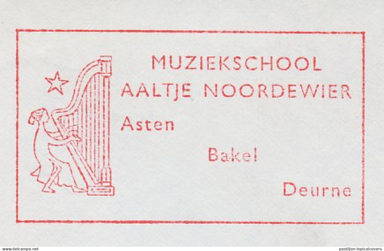 Meter Cut Netherlands 1986 Harp - Harpist - Musica