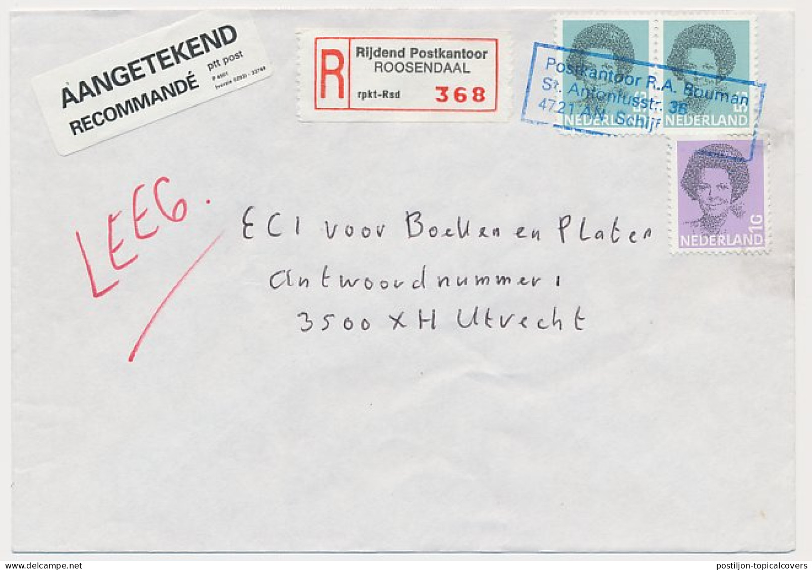 Rijdend Postkantoor / Mini Postagentschap Roosendaal / Schijf  - Unclassified