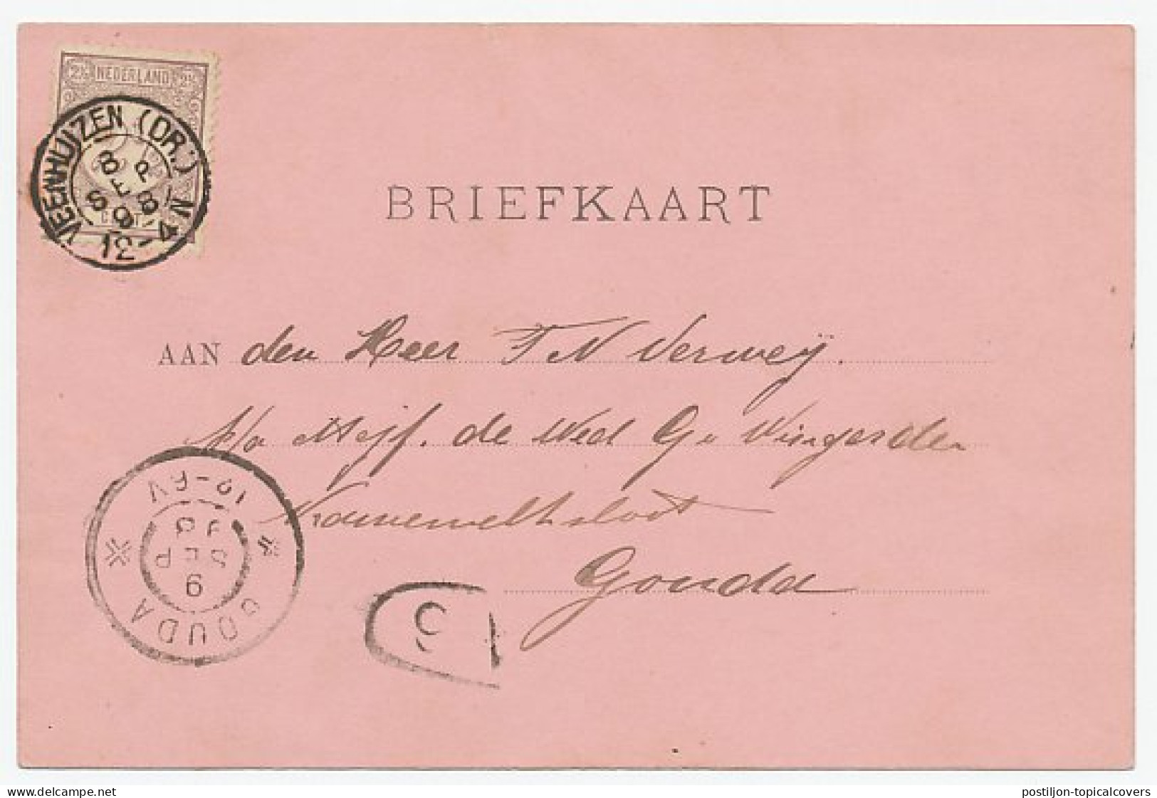 Kleinrondstempel Veenhuizen (Dr:) 1898 - Non Classés