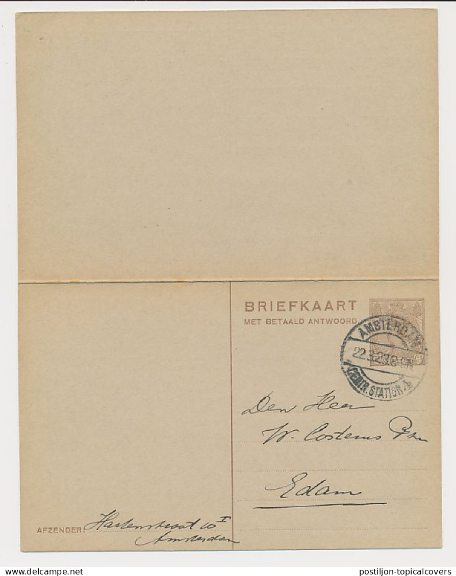 Briefkaart G. 195 Amsterdam - Haarlem 1923 - Postwaardestukken