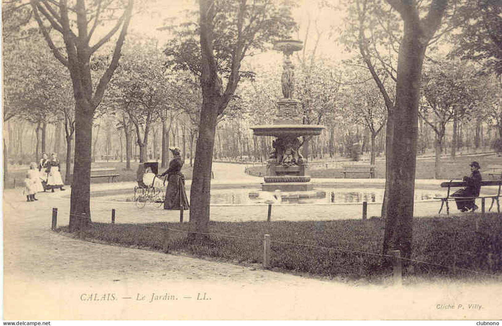 CPA CALAIS - LE JARDIN (NURSE ET LANDAU) - Calais